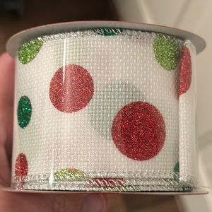 NWT wired edge Christmas/craft ribbon